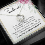 To My Soulmate You Complete Me Forever Love Pendant Necklace