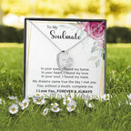 To My Soulmate You Complete Me Forever Love Pendant Necklace