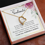 To My Soulmate You Complete Me Forever Love Pendant Necklace