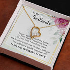 To My Soulmate You Complete Me Forever Love Pendant Necklace