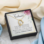 To My Soulmate You Complete Me Forever Love Pendant Necklace