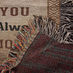 To My Stepson, Whisper Back, I am the Storm Heirloom Keepsake Woven Blanket
