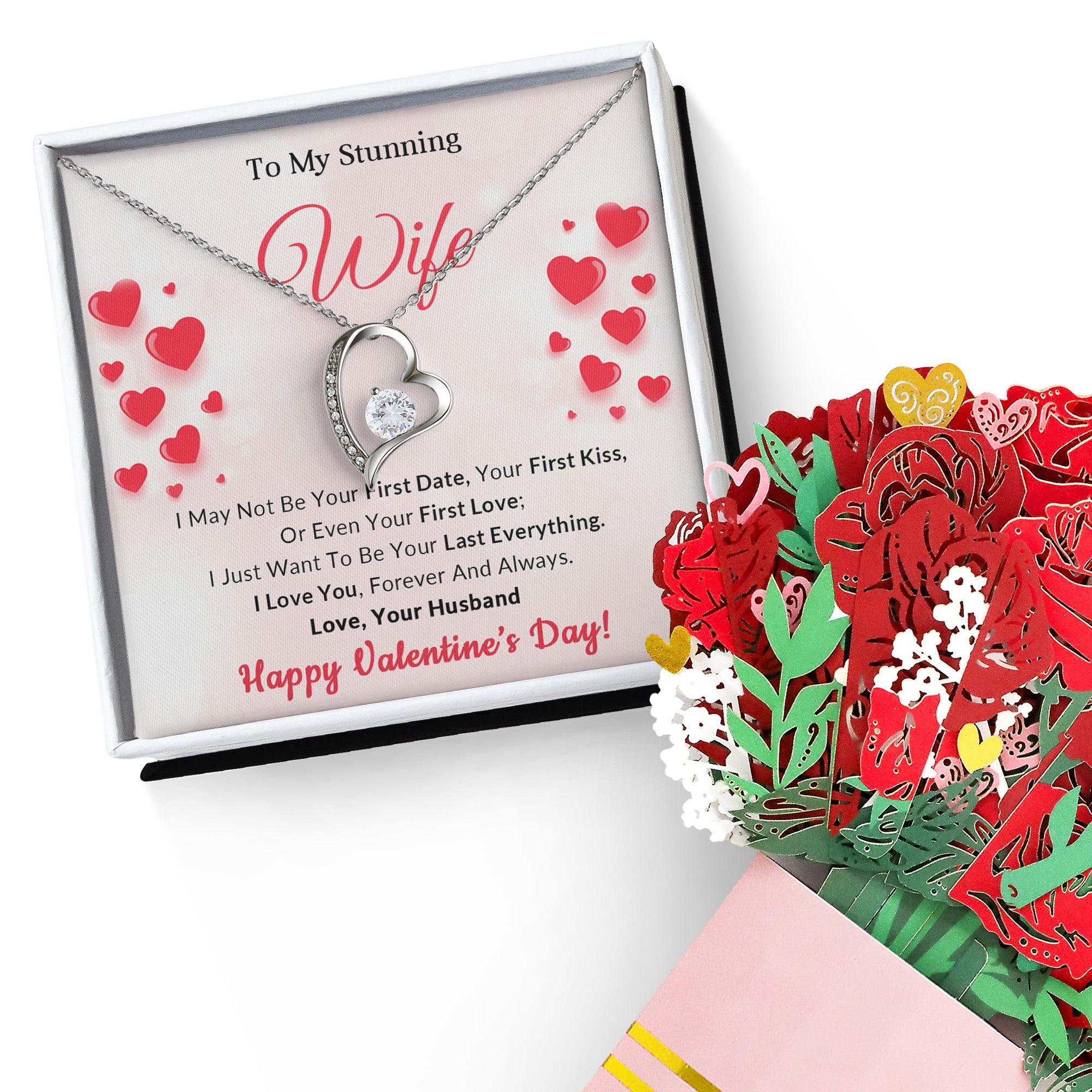 To My Stunning Wife I Want to be Your Last Everything Forever Love Pendant Necklace - Mallard Moon Gift Shop