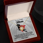 To My Super Mom You Are A Fearless Woman Love Knot Necklace