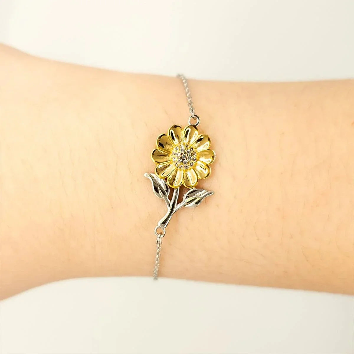 To My Uncle Gifts, Never give up no matter what, Inspirational Uncle Sunflower Bracelet, Encouragement Birthday Christmas Unique Gifts For Uncle