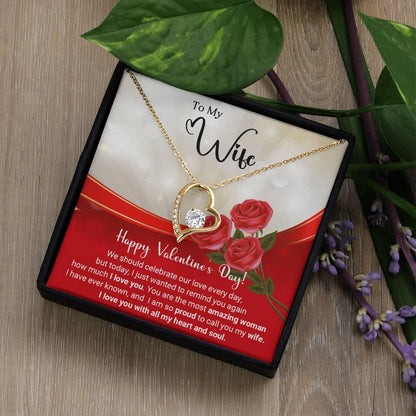 To My Wife Celebrate Our Love Every Day Forever Love Pendant Necklace - Mallard Moon Gift Shop