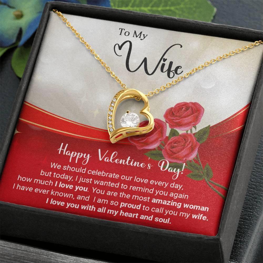 To My Wife Celebrate Our Love Every Day Forever Love Pendant Necklace
