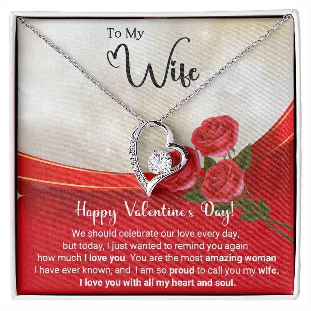 To My Wife Celebrate Our Love Every Day Forever Love Pendant Necklace