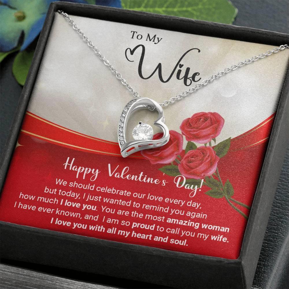 To My Wife Celebrate Our Love Every Day Forever Love Pendant Necklace