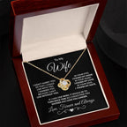 To My Wife - I Can't Live without You - Love Knot Necklace