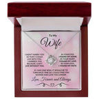 To My Wife I Found my Love Romantic Love Knot Necklace