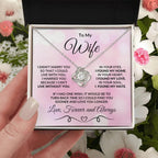 To My Wife I Found my Love Romantic Love Knot Necklace