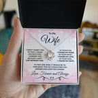 To My Wife Love You Longer Valentine Love Knot Necklace
