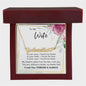 To My Wife, My Dreams Came True the Day I Met You Personalized Name Necklace with Heart - Mallard Moon Gift Shop