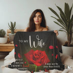 To My Wife - The Day I Met You I Found My Missing Piece Heirloom Woven Blanket