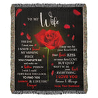 To My Wife - The Day I Met You I Found My Missing Piece Heirloom Woven Blanket