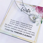 To My Wife You Are My Better Half Forever Love Pendant Necklace