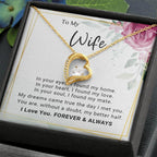 To My Wife You Are My Better Half Forever Love Pendant Necklace