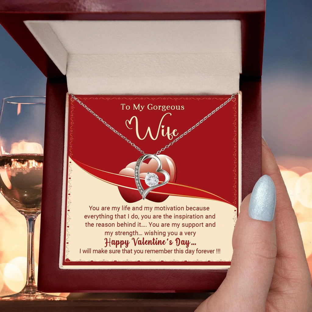 To My Wife You Are My Life Forever Love Pendant Necklace