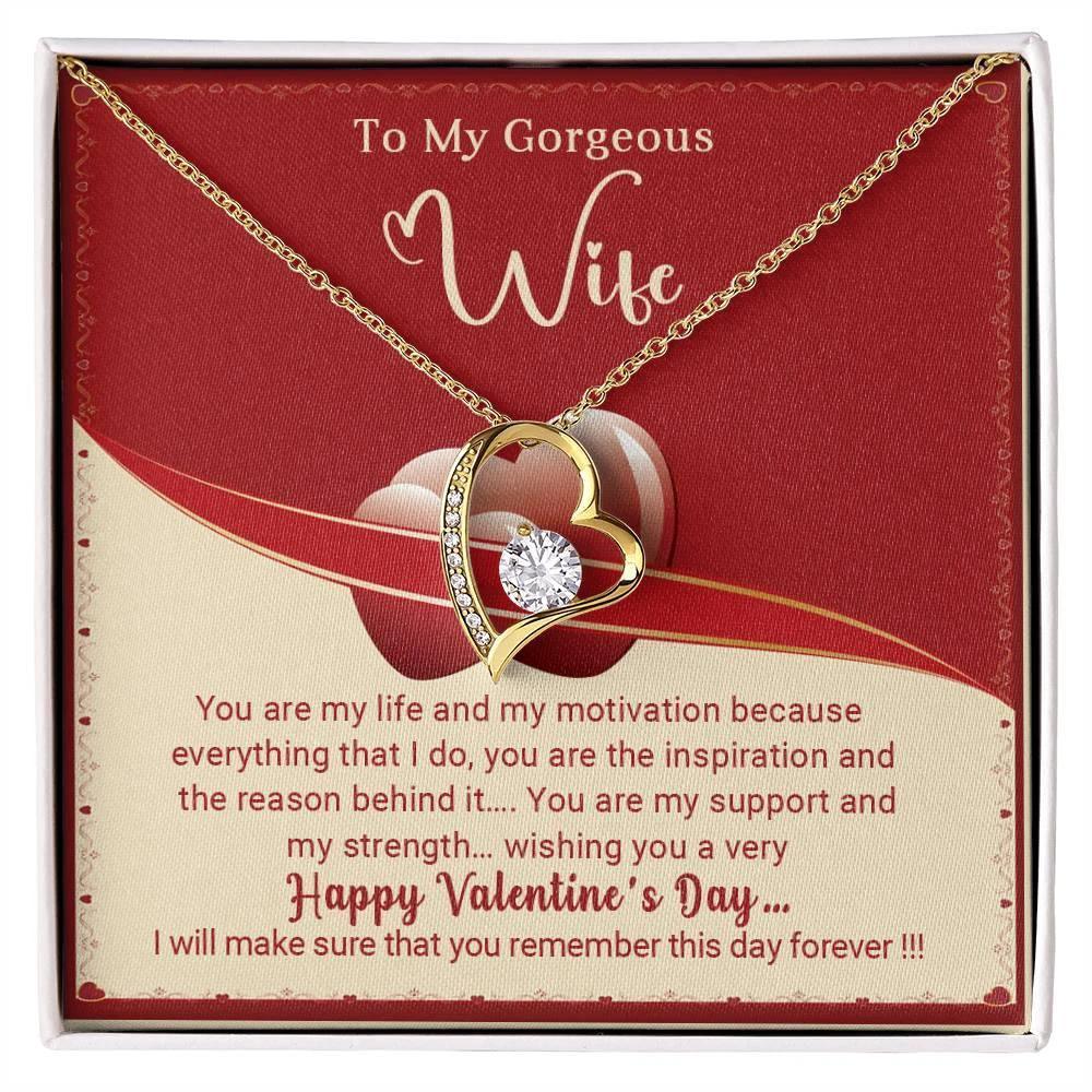 To My Wife You Are My Life Forever Love Pendant Necklace