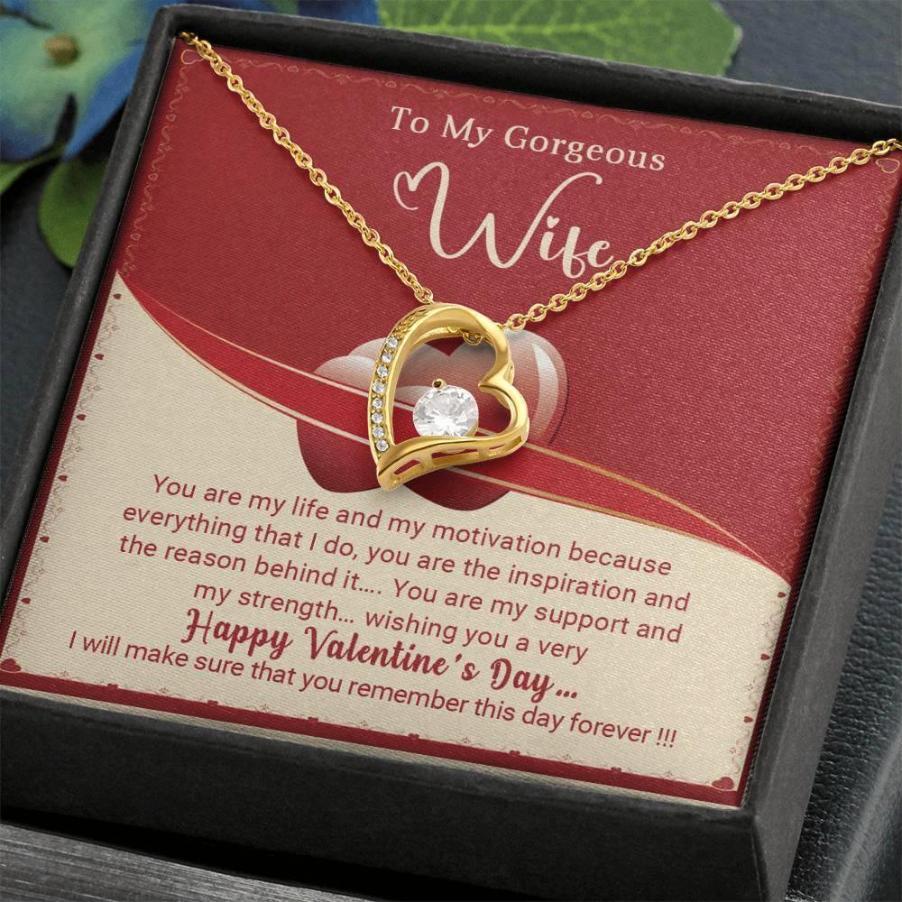 To My Wife You Are My Life Forever Love Pendant Necklace