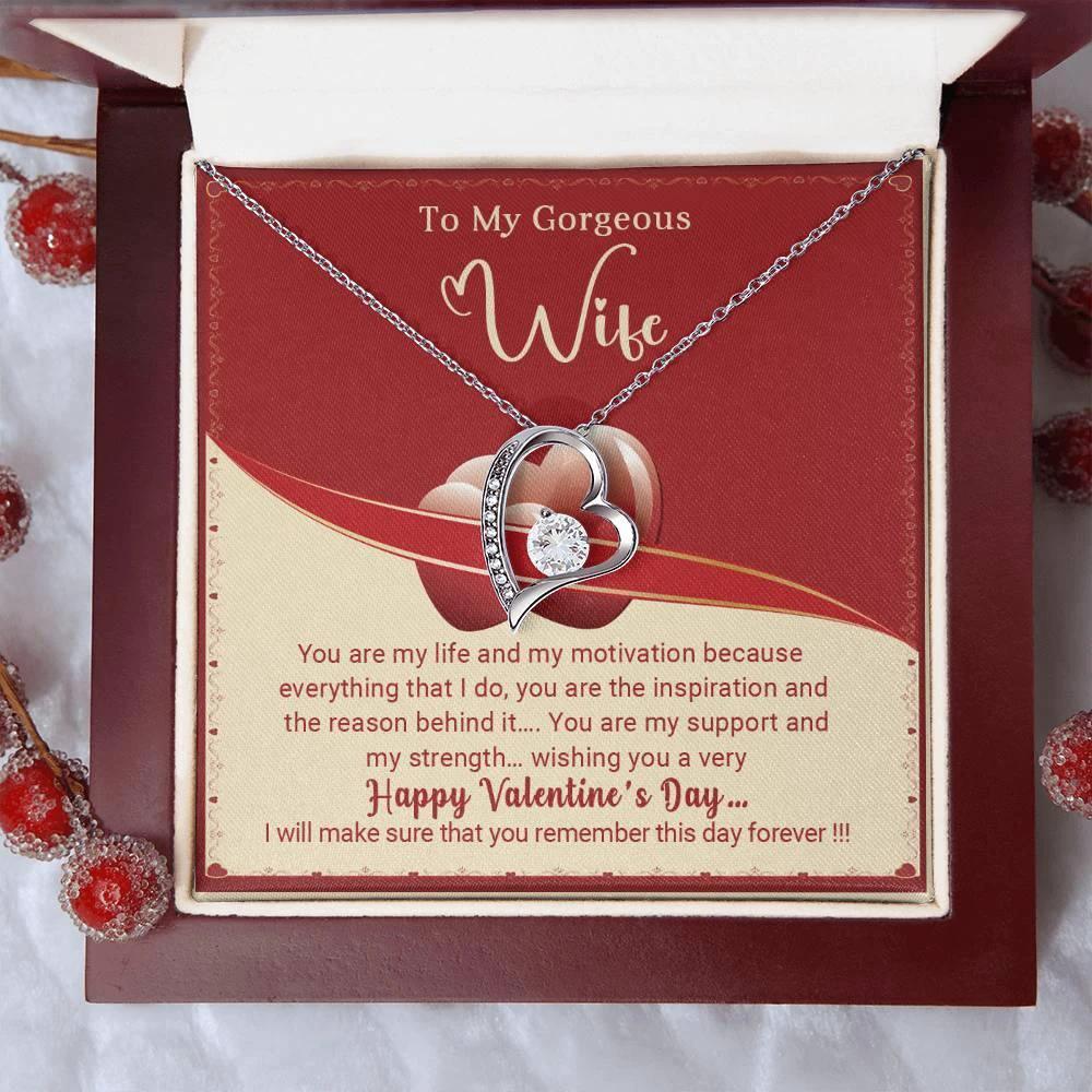 To My Wife You Are My Life Forever Love Pendant Necklace