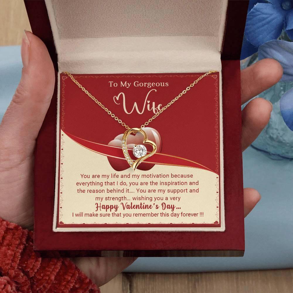 To My Wife You Are My Life Forever Love Pendant Necklace
