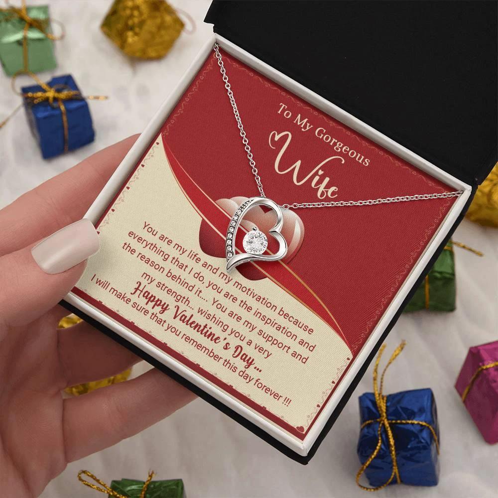 To My Wife You Are My Life Forever Love Pendant Necklace