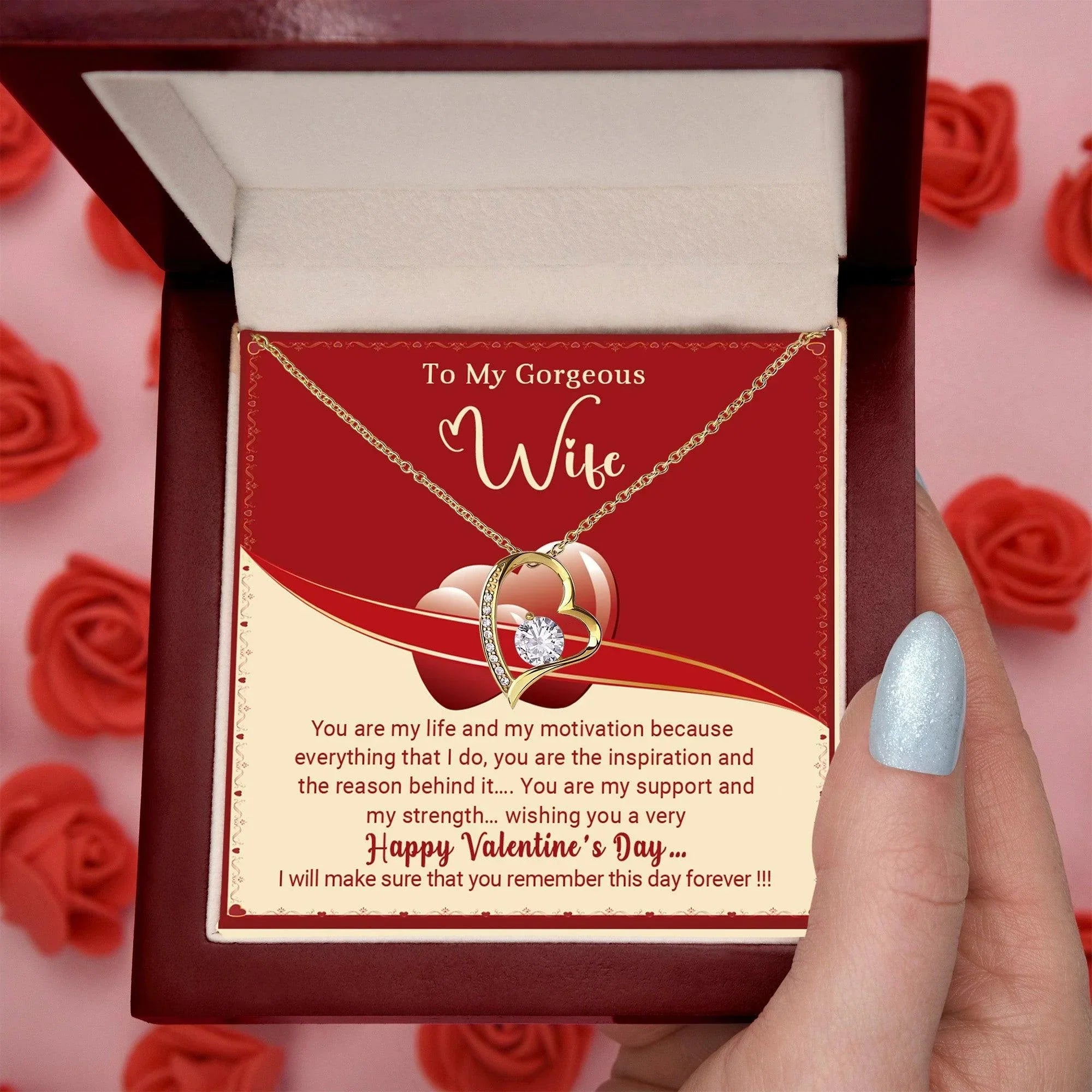 To My Wife You Are My Life Forever Love Pendant Necklace