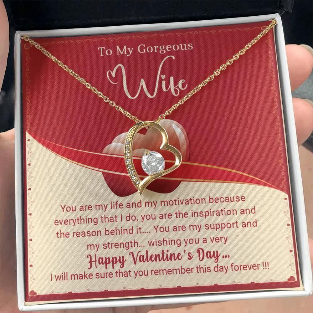 To My Wife You Are My Life Forever Love Pendant Necklace