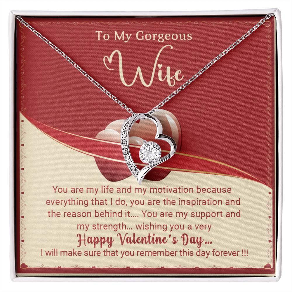 To My Wife You Are My Life Forever Love Pendant Necklace