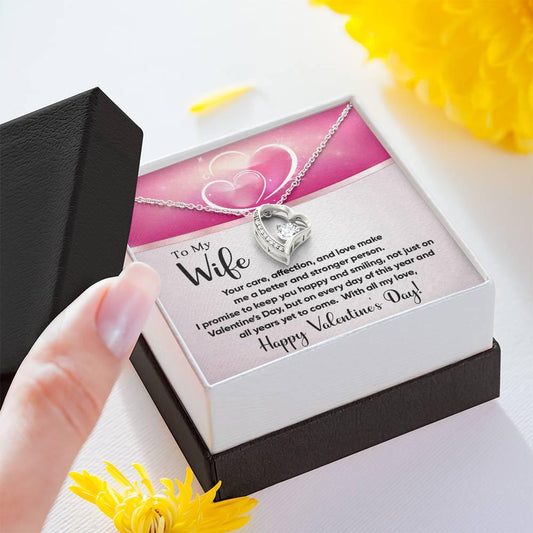 To-My-Wife--You-Make-Me-a-Better-Person Forever Love Heart Pendant Necklace - Mallard Moon Gift Shop