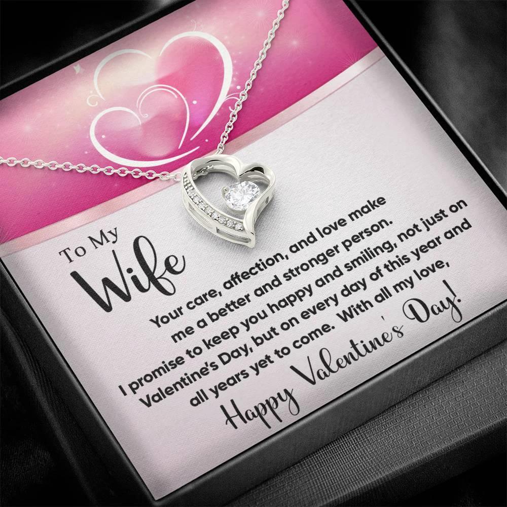 To-My-Wife--You-Make-Me-a-Better-Person Forever Love Heart Pendant Necklace