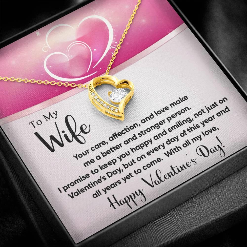 To-My-Wife--You-Make-Me-a-Better-Person Forever Love Heart Pendant Necklace