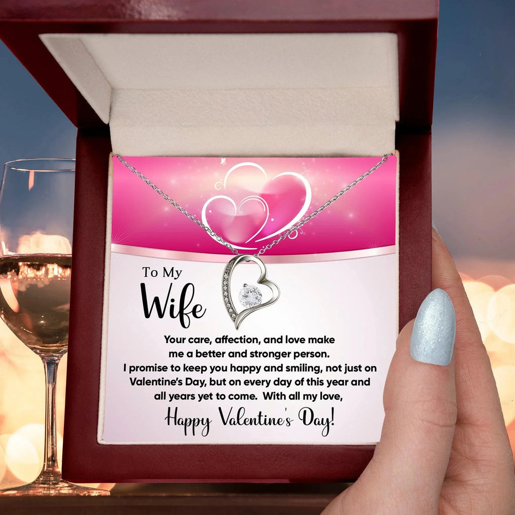 To My Wife You Make Me a Better Person Forever Love Pendant Necklace