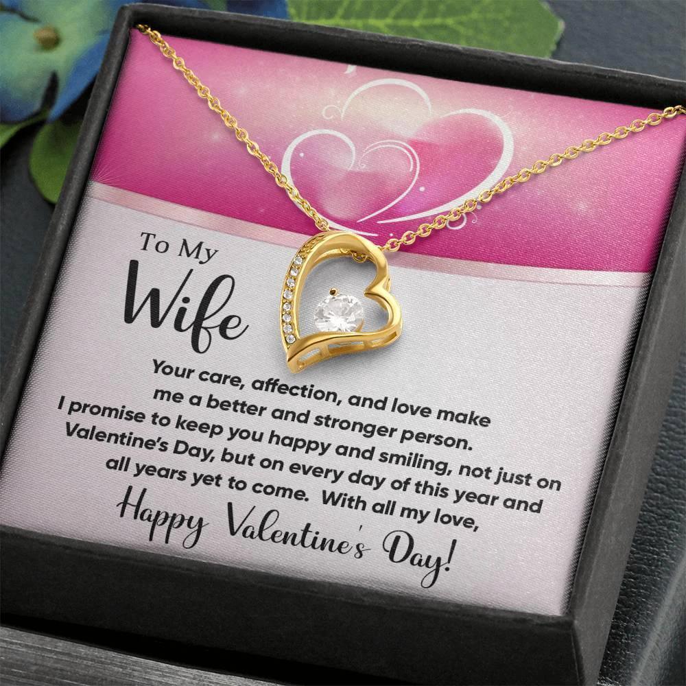 To My Wife You Make Me a Better Person Forever Love Pendant Necklace