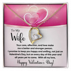 To My Wife You Make Me a Better Person Forever Love Pendant Necklace