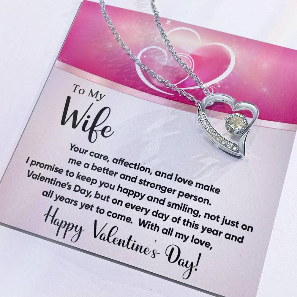To My Wife You Make Me a Better Person Forever Love Pendant Necklace