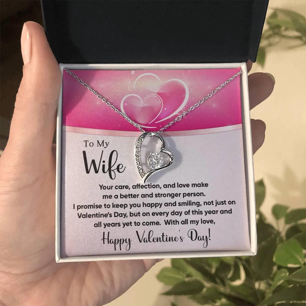 To My Wife You Make Me a Better Person Forever Love Pendant Necklace