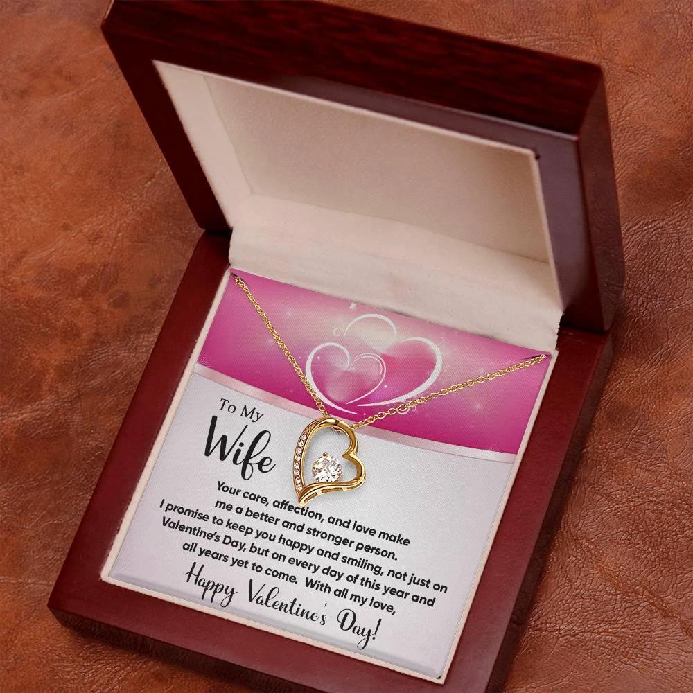 To My Wife You Make Me a Better Person Forever Love Pendant Necklace