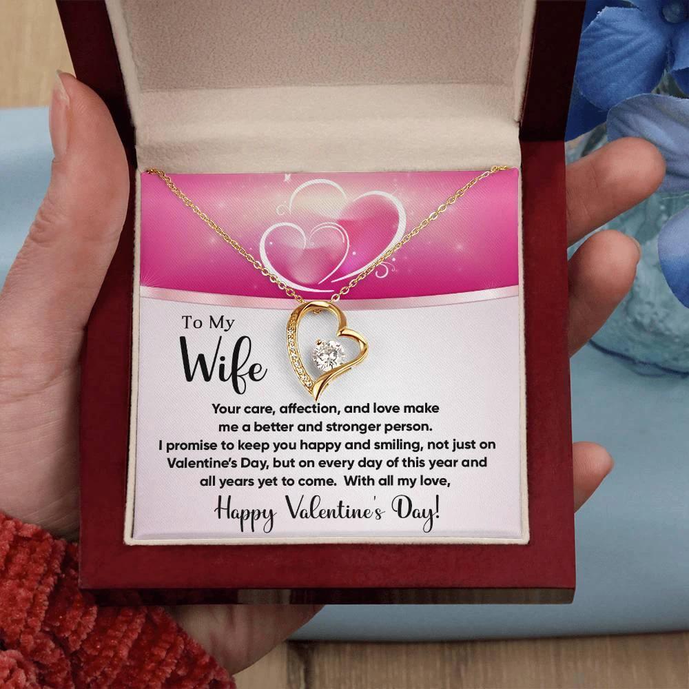 To My Wife You Make Me a Better Person Forever Love Pendant Necklace