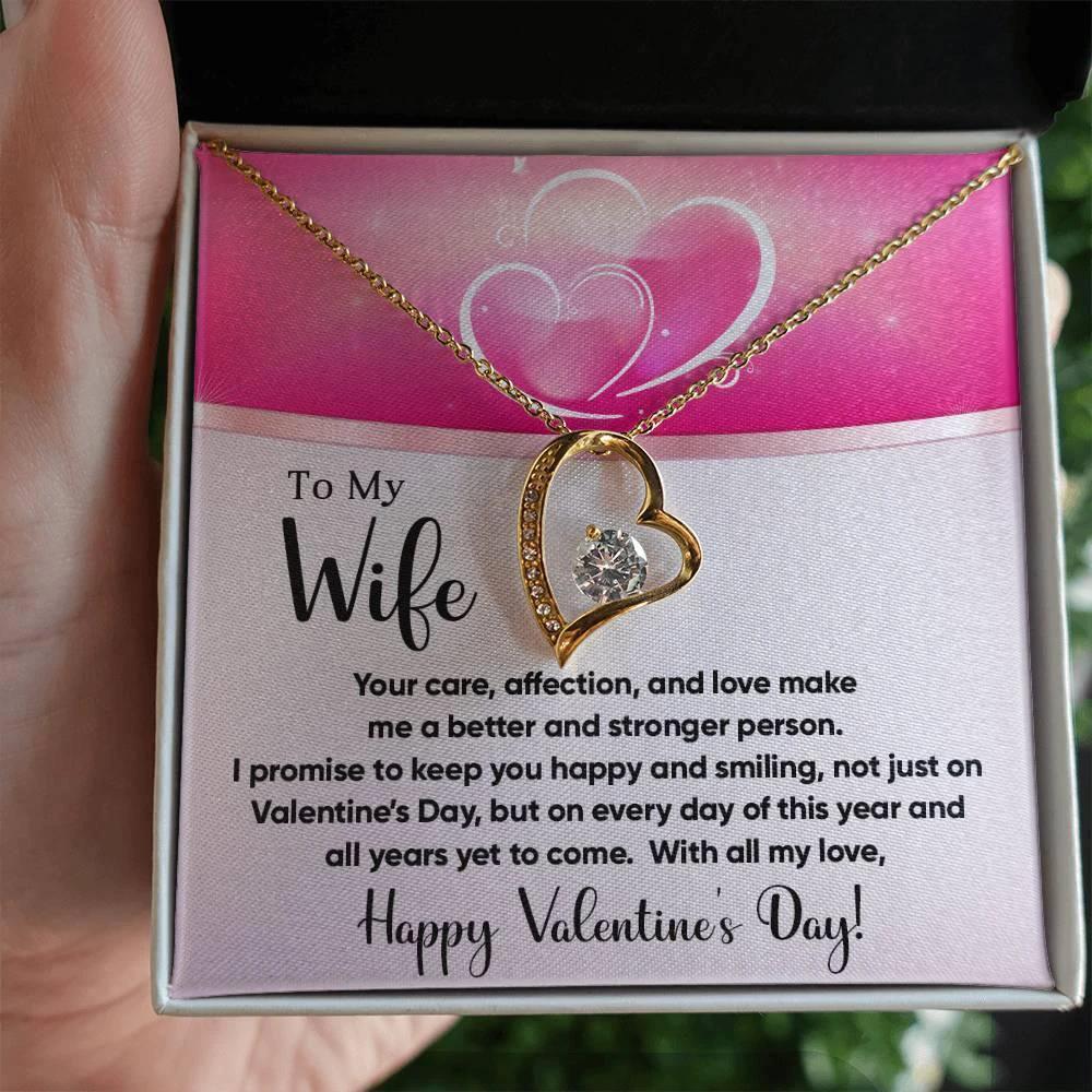 To My Wife You Make Me a Better Person Forever Love Pendant Necklace