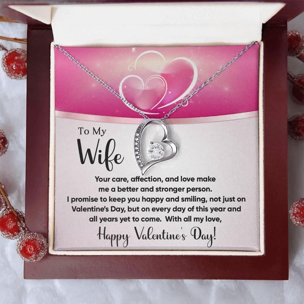 To My Wife You Make Me a Better Person Forever Love Pendant Necklace