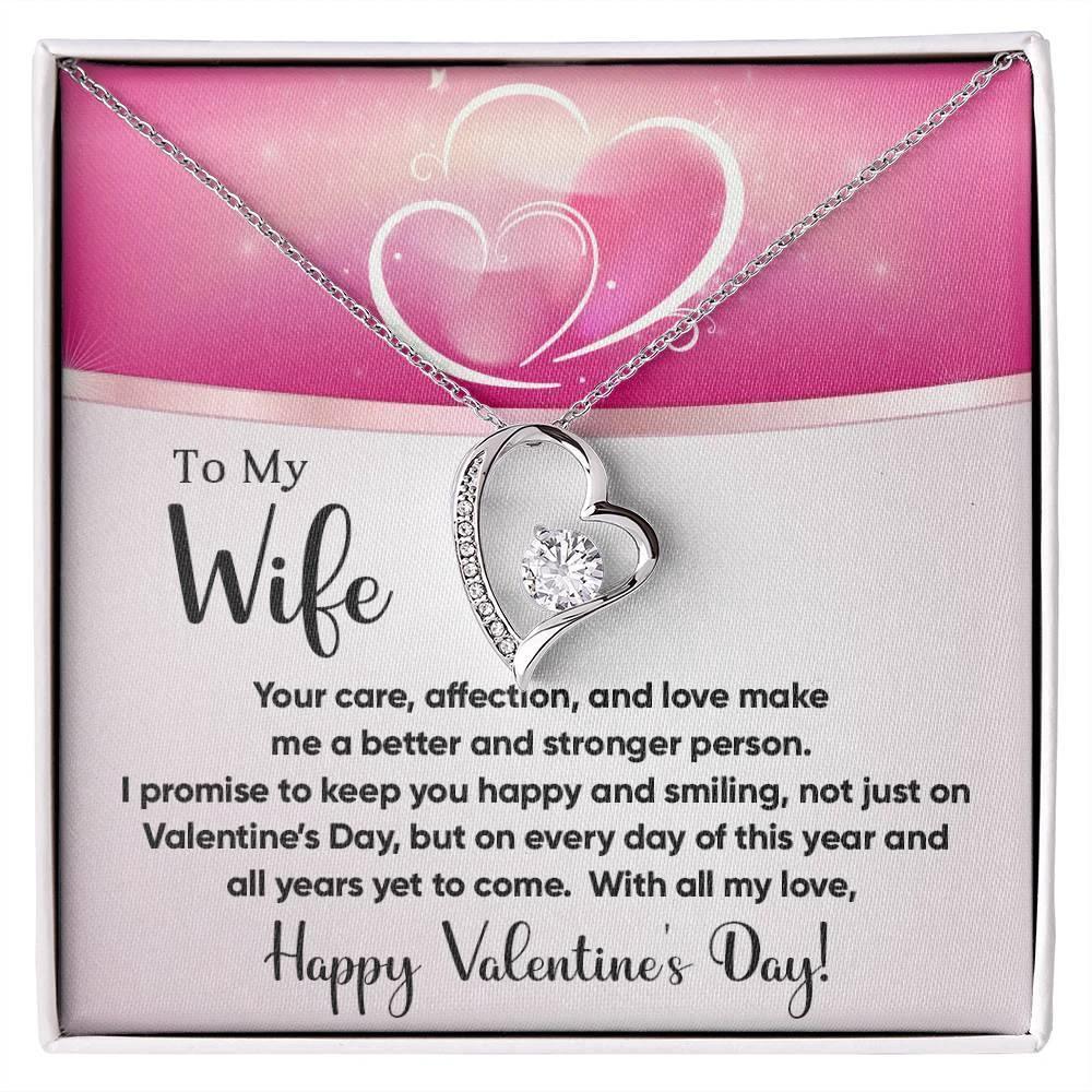 To My Wife You Make Me a Better Person Forever Love Pendant Necklace