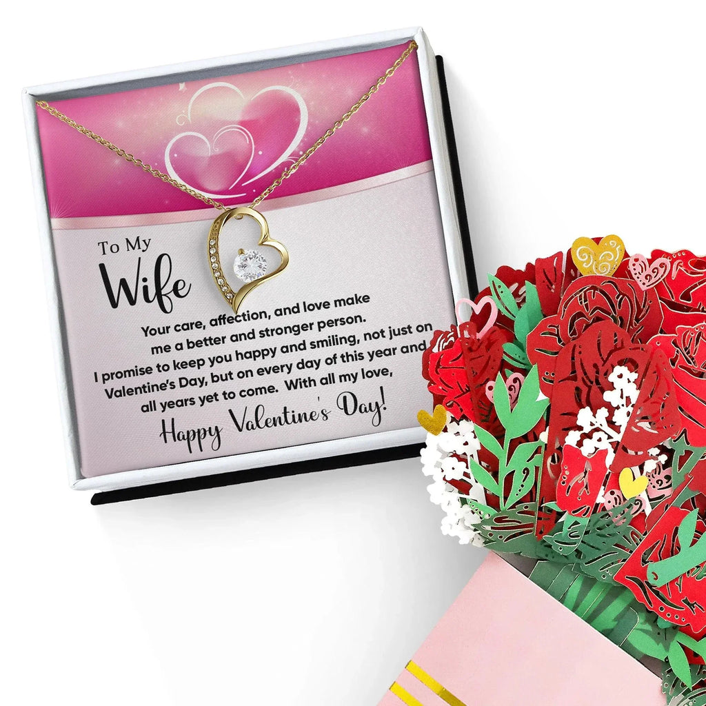 To My Wife You Make Me a Better Person Forever Love Pendant Necklace