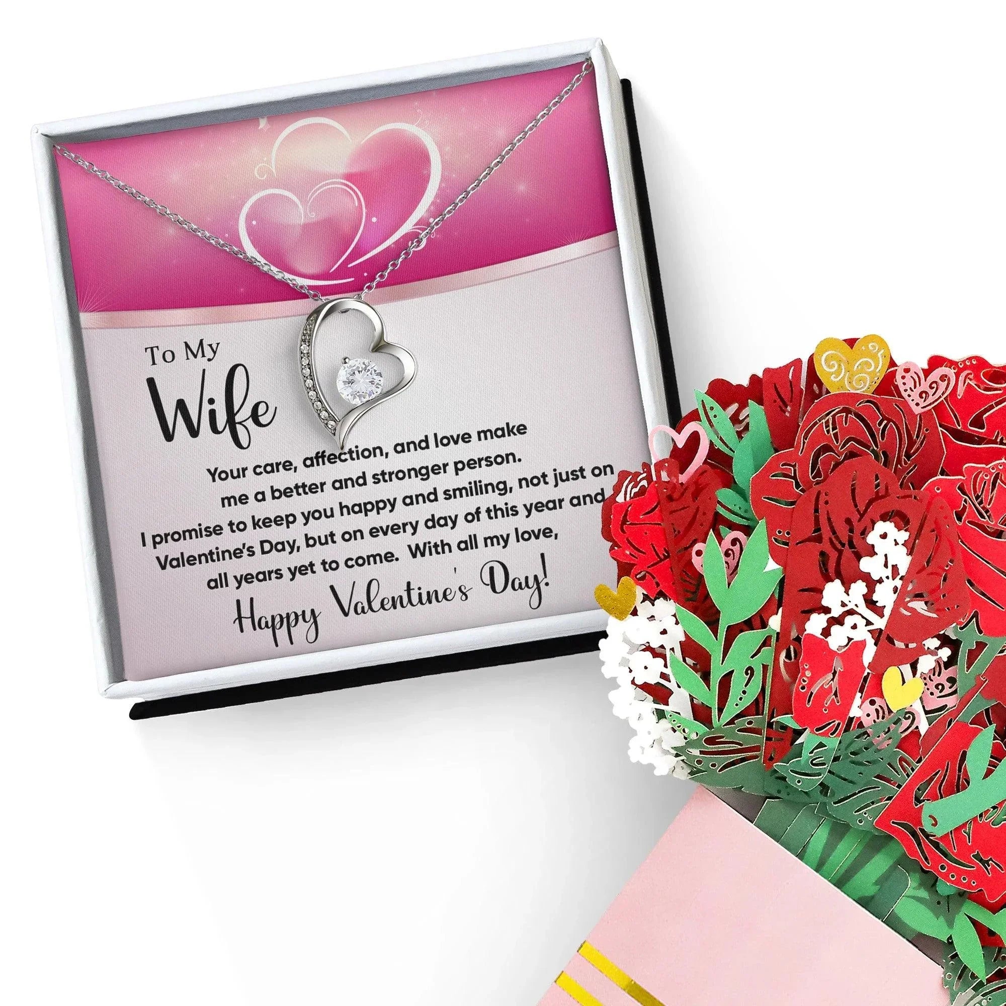 To My Wife You Make Me a Better Person Forever Love Pendant Necklace