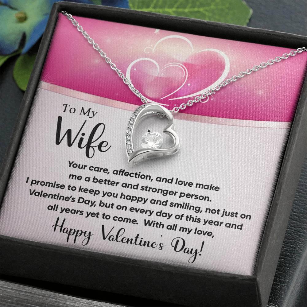 To My Wife You Make Me a Better Person Forever Love Pendant Necklace