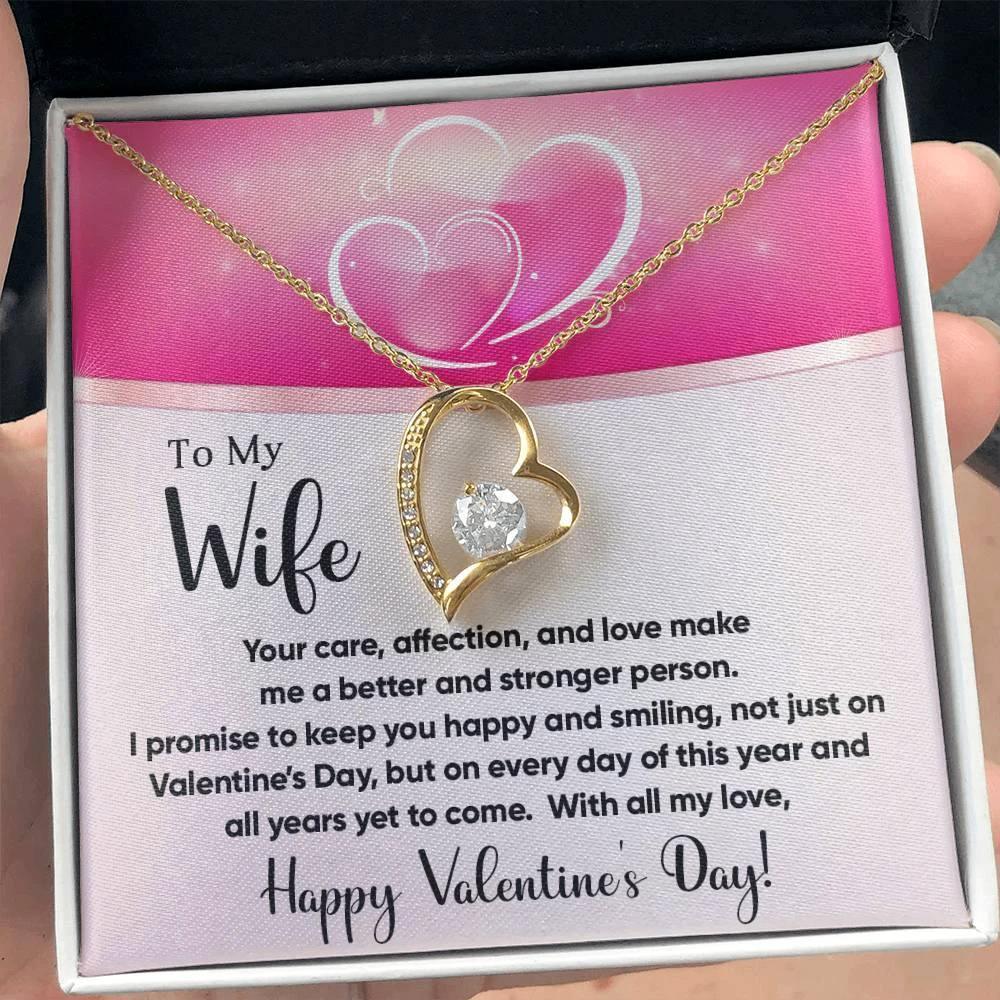To My Wife You Make Me a Better Person Forever Love Pendant Necklace