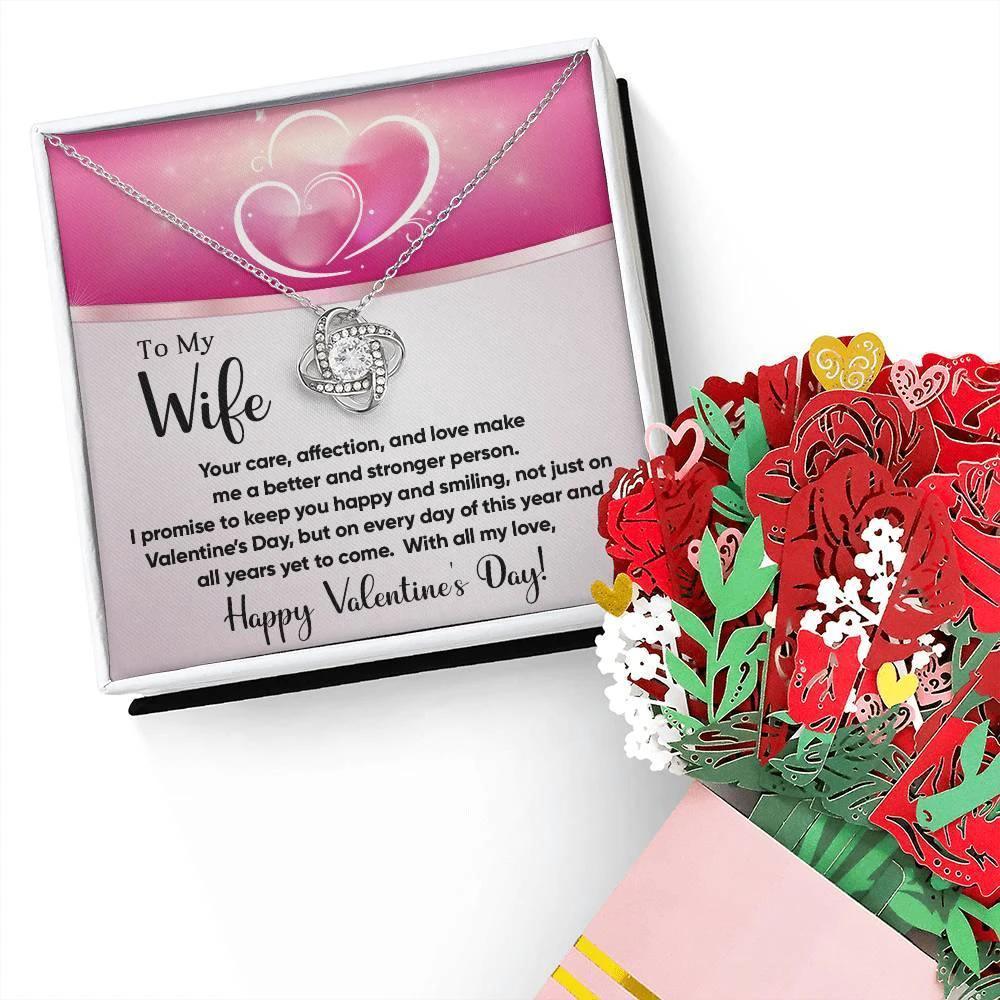 To My Wife You Make Me a Better Person Love Knot Necklace