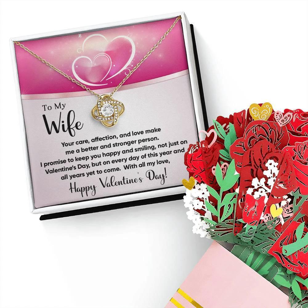 To My Wife You Make Me a Better Person Love Knot Necklace